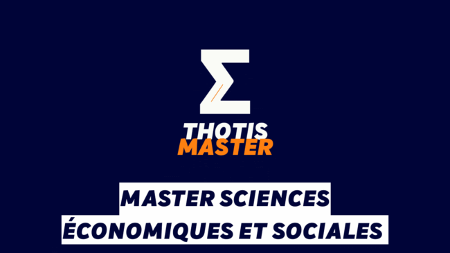 Master Sciences économiques et sociales Master Sciences économiques et sociales