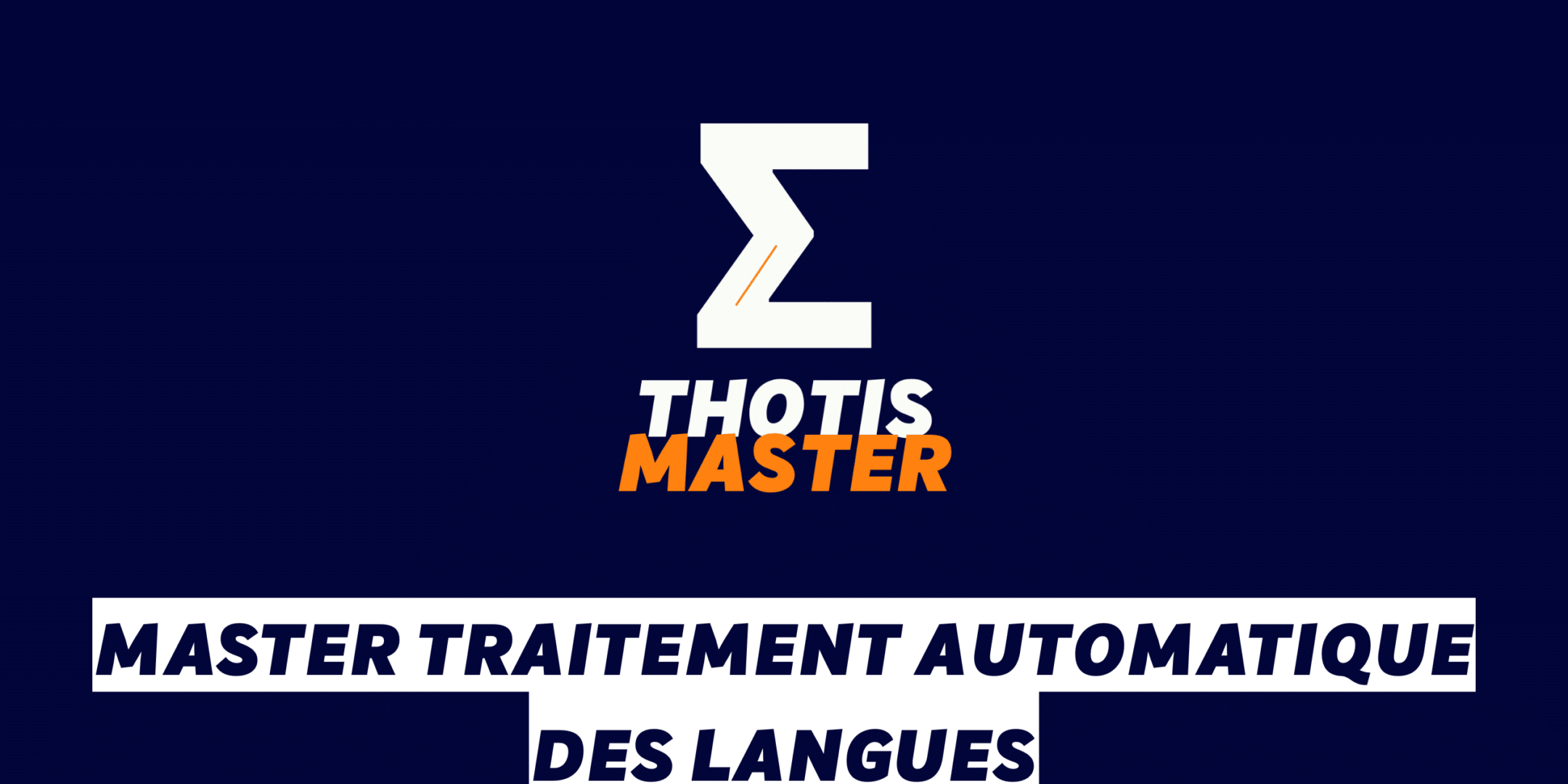 Master Traitement automatique des langues Master Traitement automatique des langues