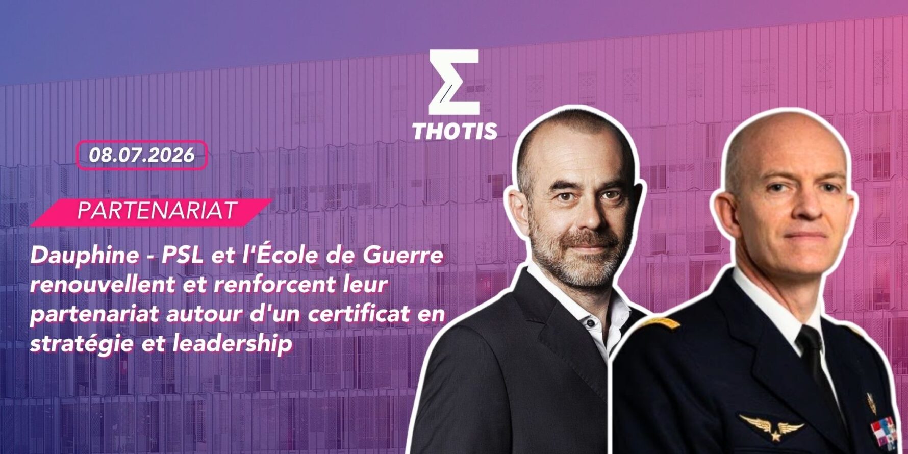 Dauphine - PSL et l'École de Guerre renouvellent et renforcent leur partenariat autour d'un certificat en stratégie et leadership