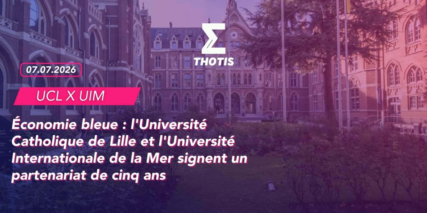 Économie bleue l’Université Catholique de Lille et l’Université Internationale de la Mer signent un partenariat de cinq ans Économie bleue l'Université Catholique de Lille et l'Université Internationale de la Mer signent un partenariat de cinq ans