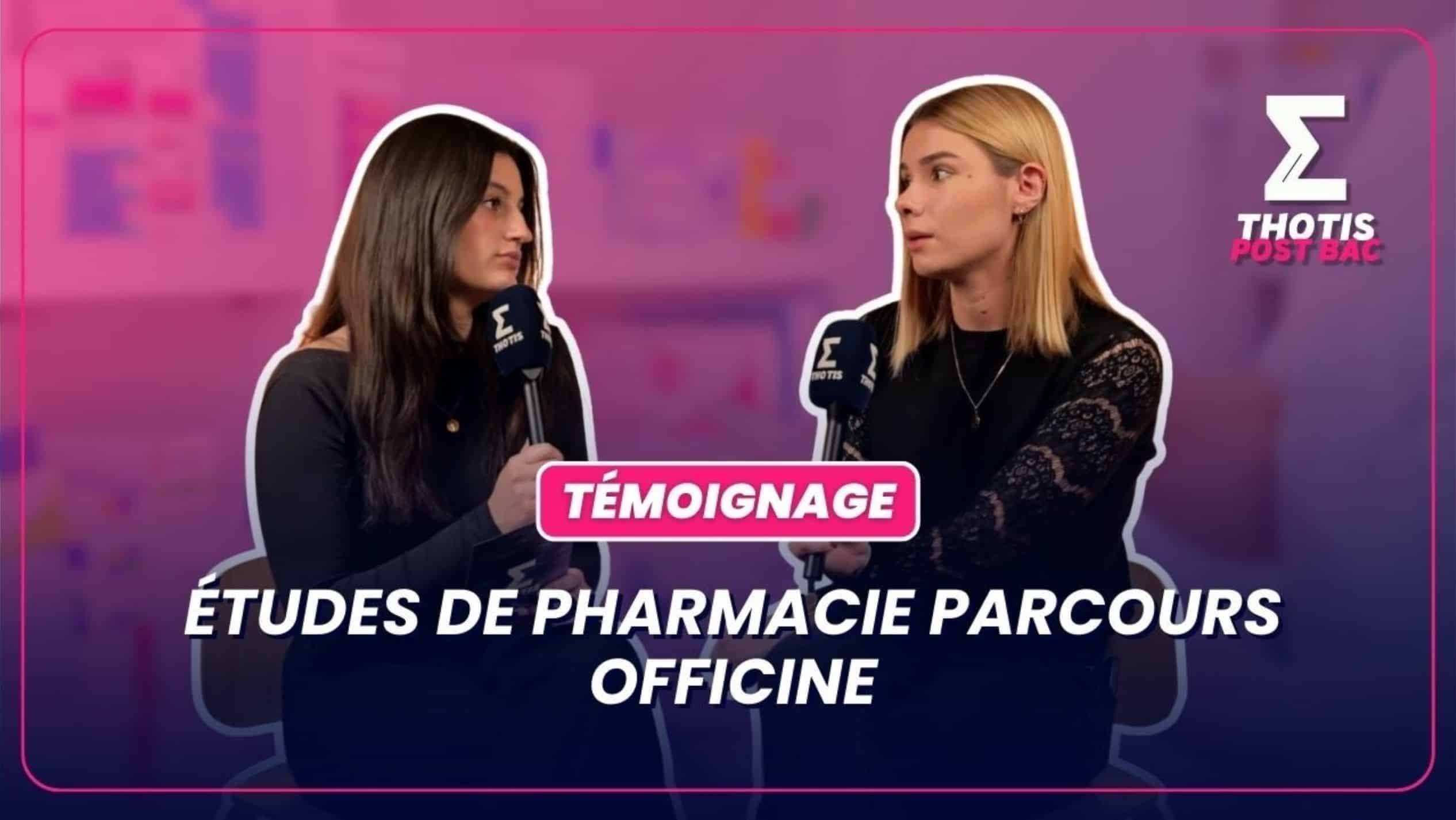 Etudes de pharmacie parcours officine temoignage