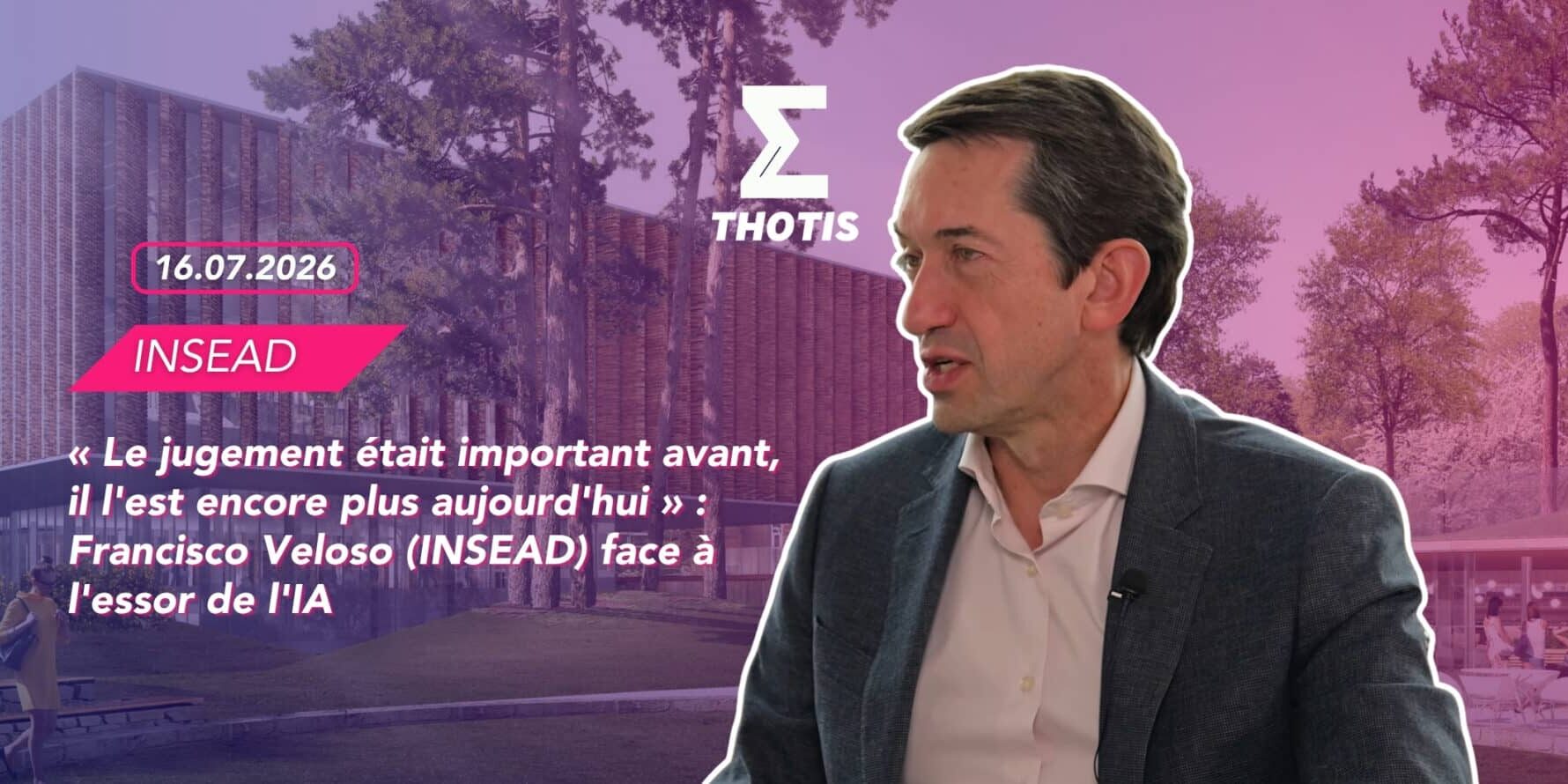 « Le jugement était important avant, il l’est encore plus aujourd’hui » Francisco Veloso (INSEAD) face à l’essor de l’IA « Le jugement était important avant, il l'est encore plus aujourd'hui » Francisco Veloso (INSEAD) face à l'essor de l'IA