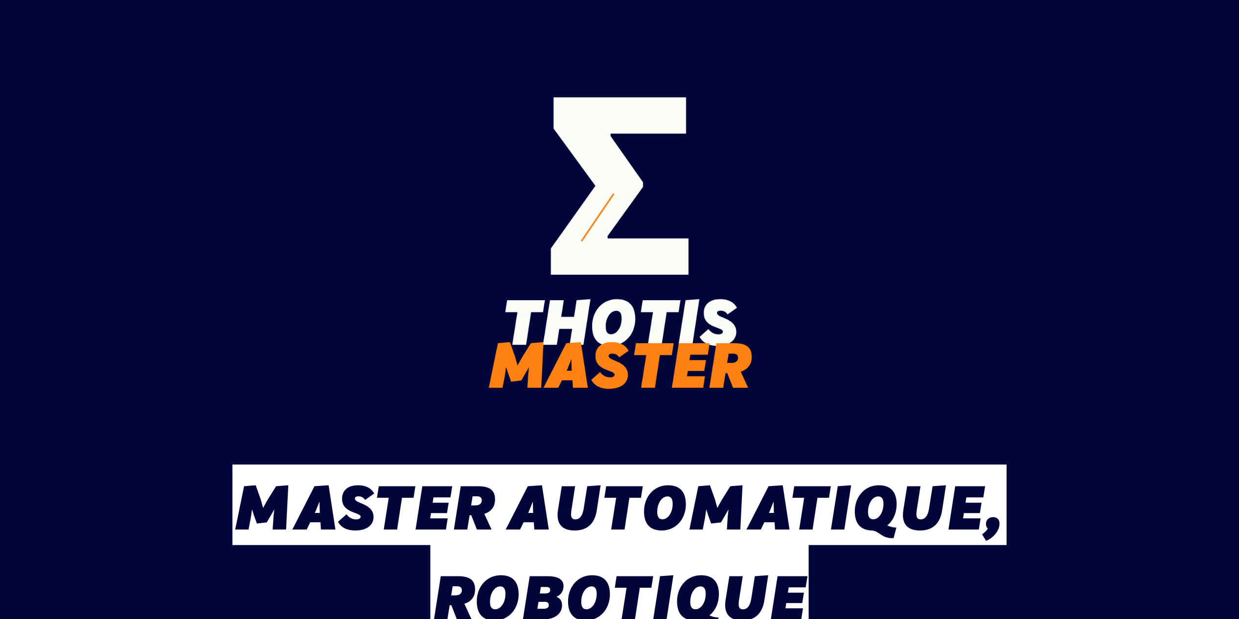 Master Automatique, robotique