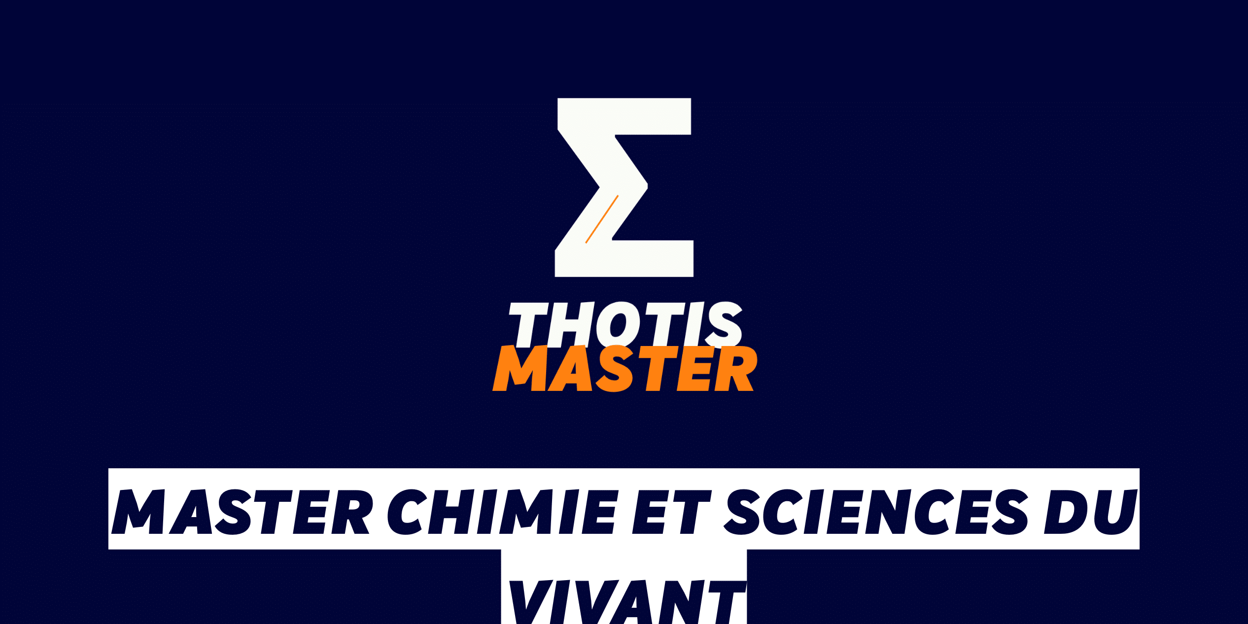 Master Chimie et sciences du vivant