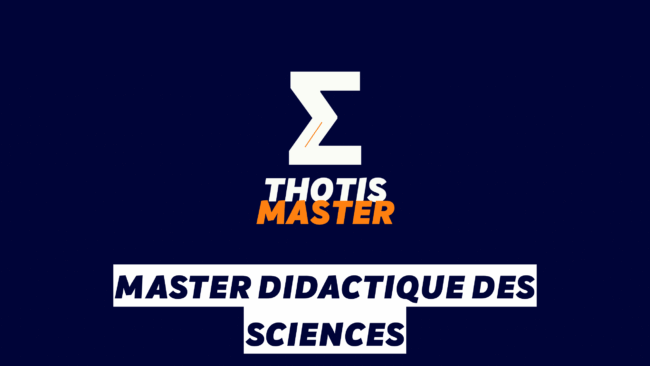 Master Didactique des sciences