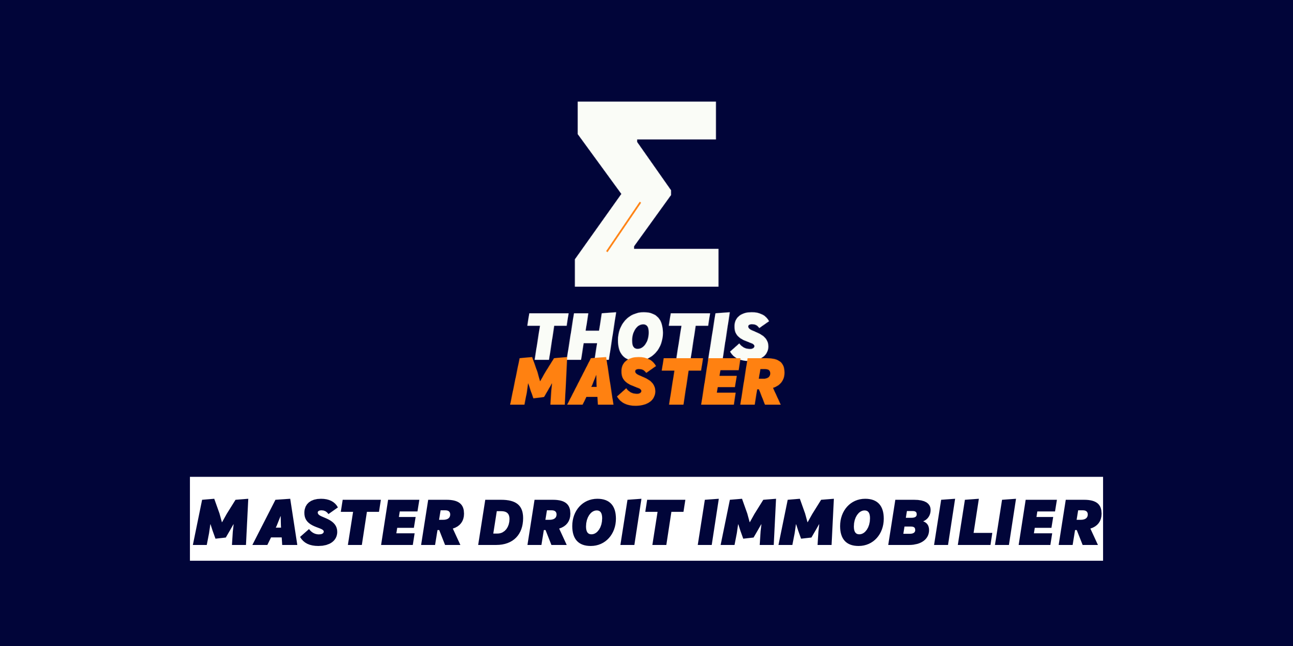 Master Droit Immobilier