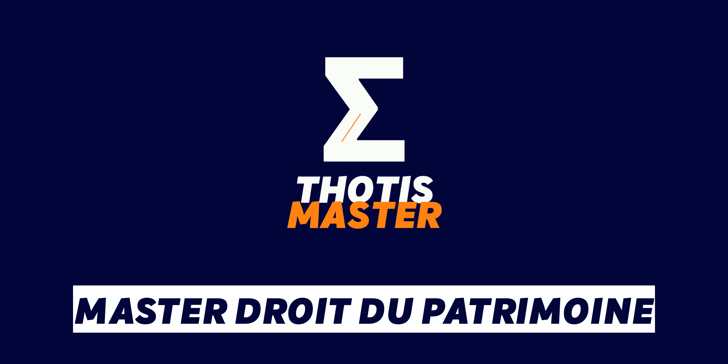 Master Droit du Patrimoine Master Droit du Patrimoine