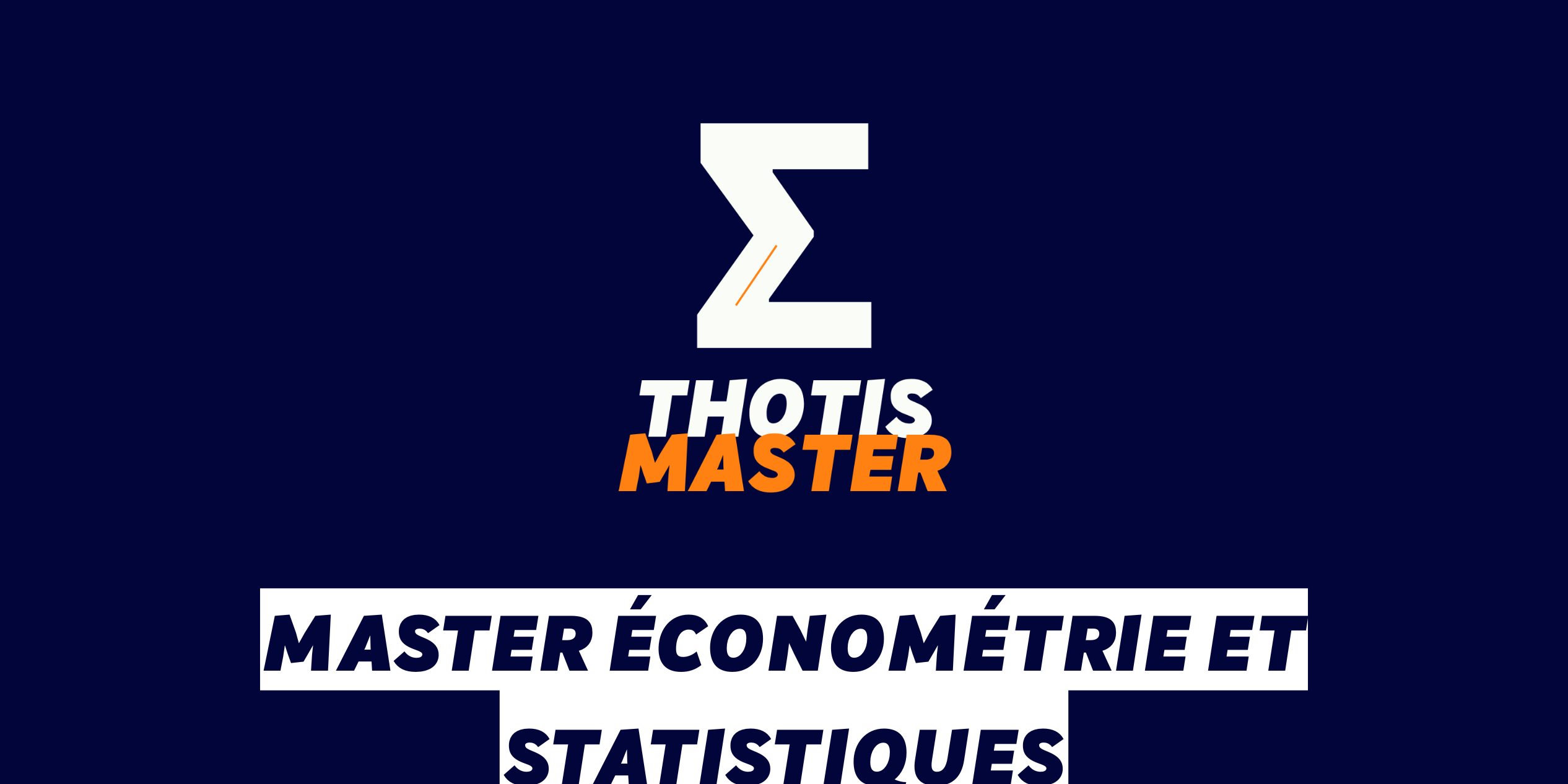 Master Économétrie et statistiques