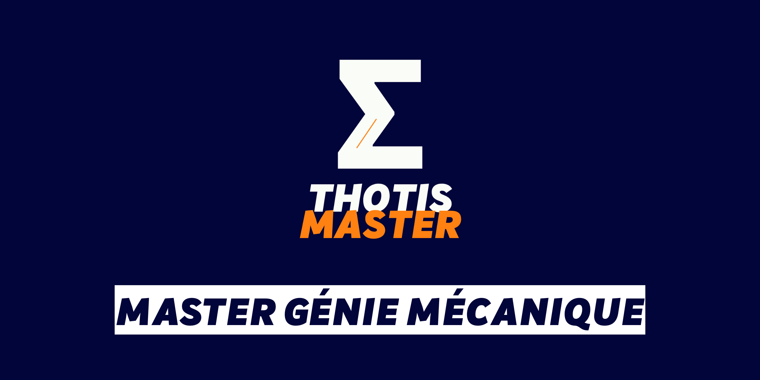 Master Génie mécanique