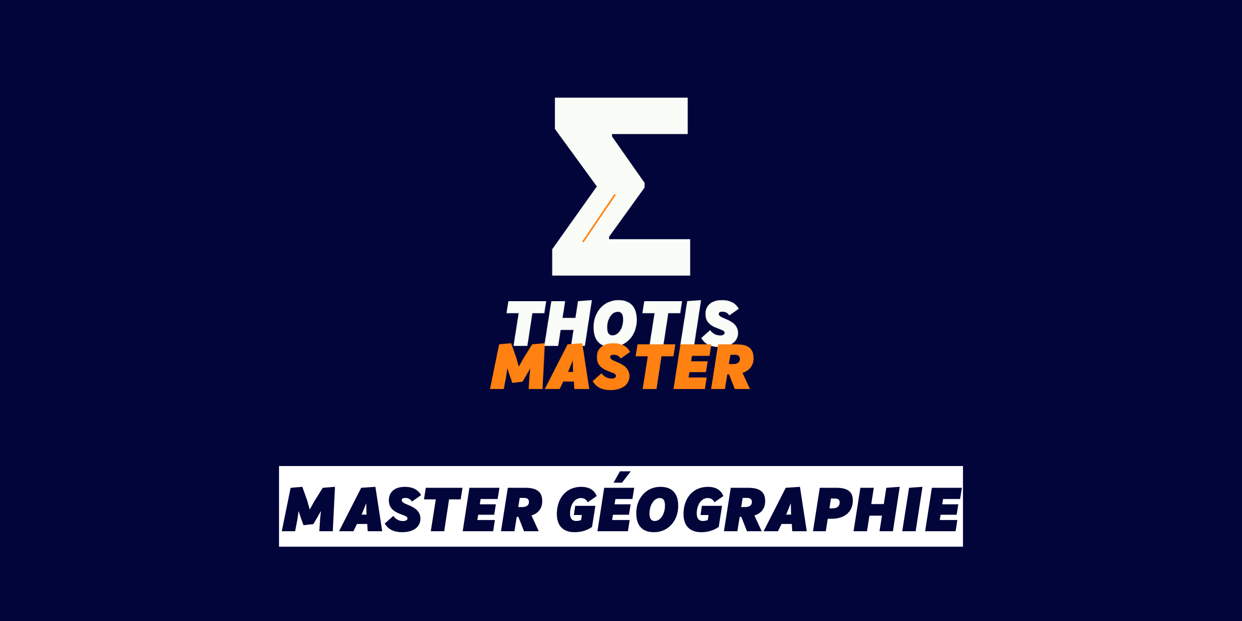 Master Géographie