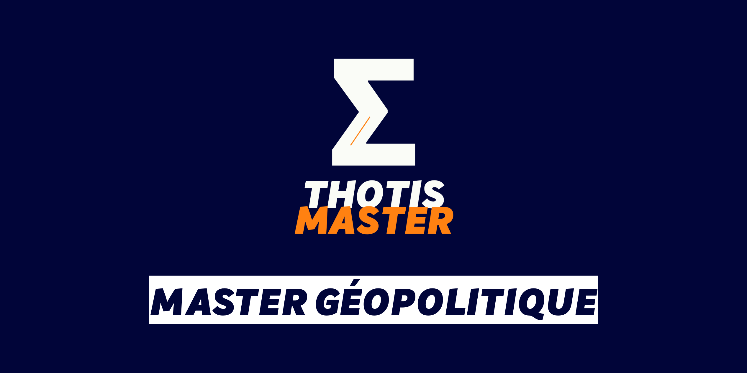 Master Géopolitique
