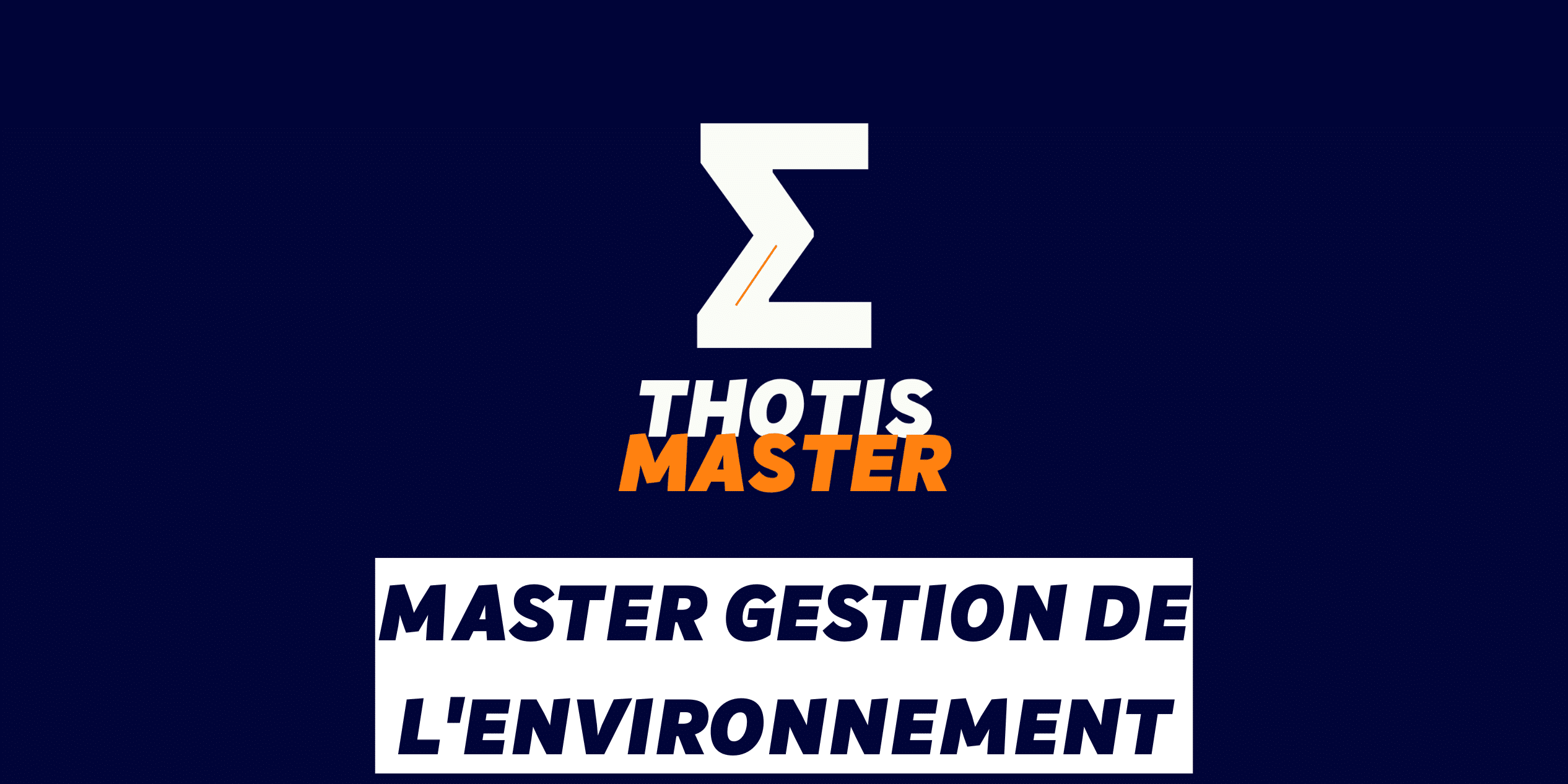 Master Gestion de lenvironnement