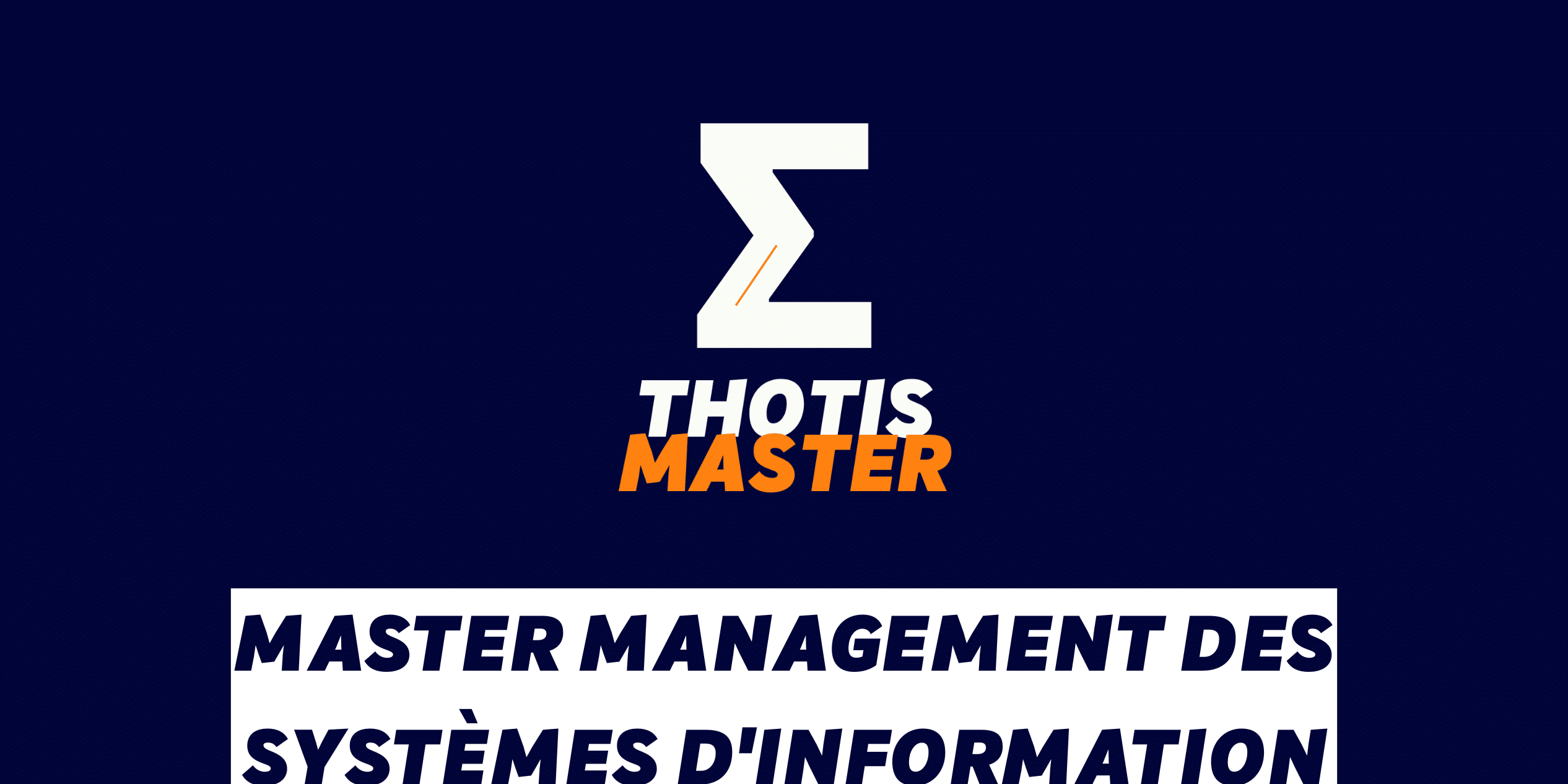 Master Management des systèmes d'information