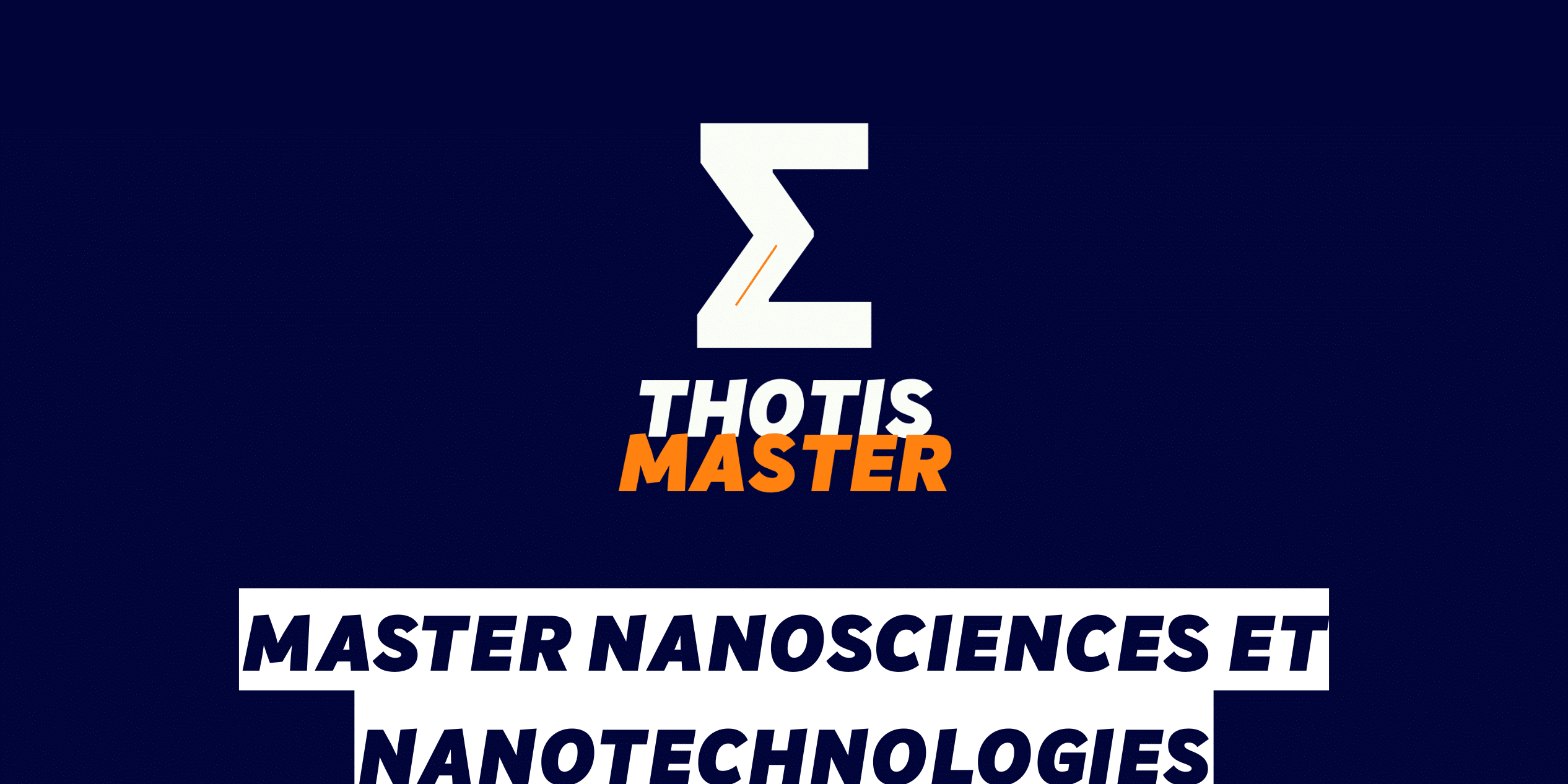 Master Nanosciences et nanotechnologies