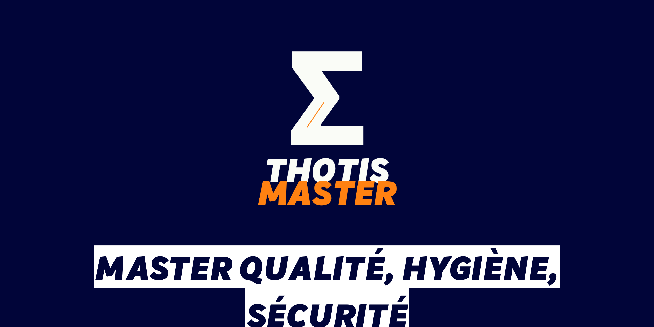 Master Qualité, hygiène, sécurité
