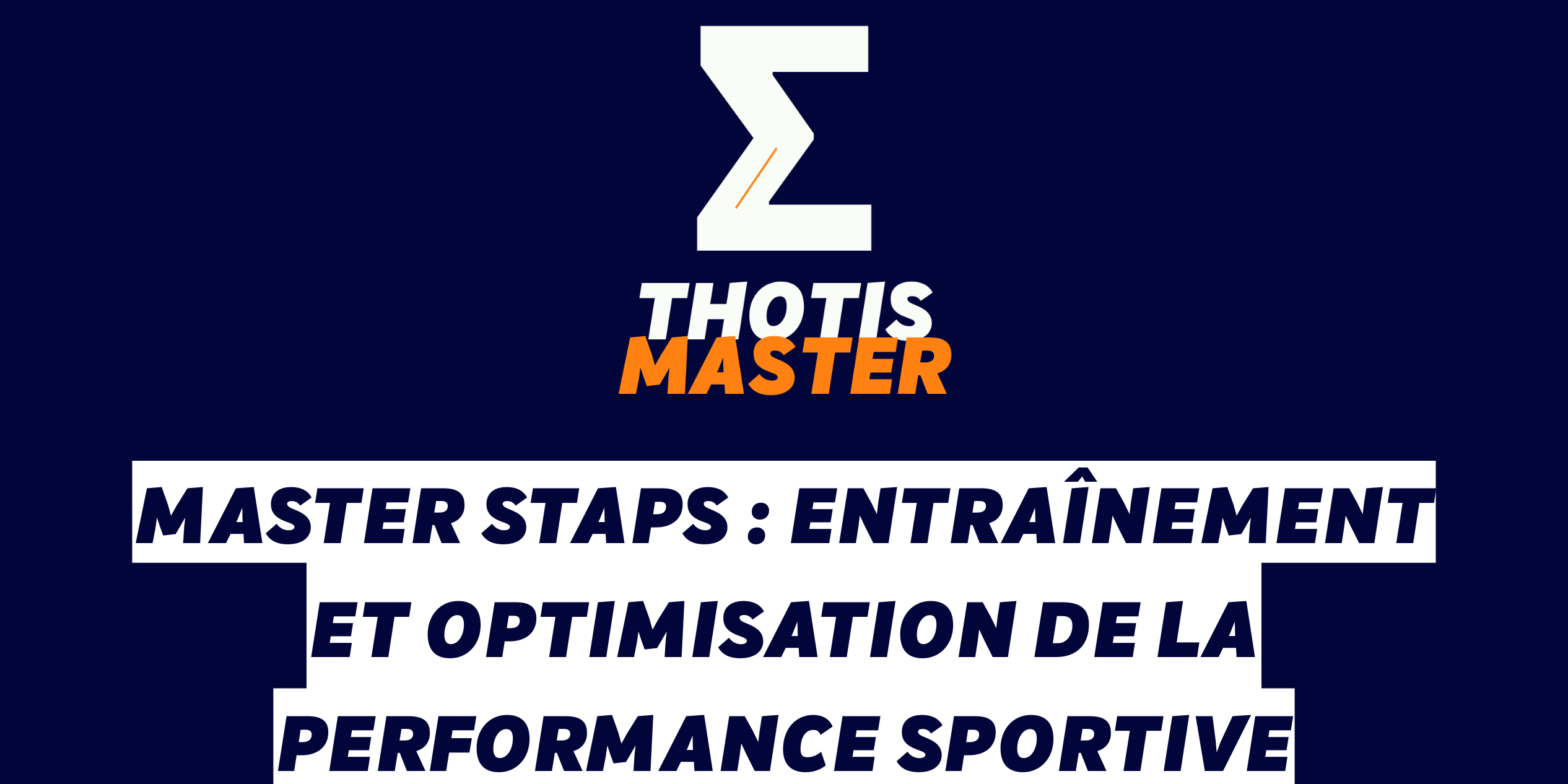 Master STAPS Entraînement et optimisation de la performance sportive