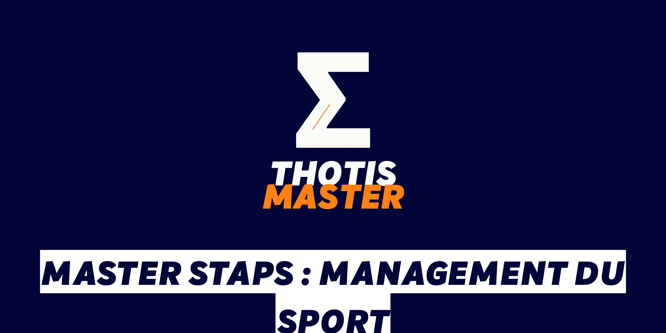 Master STAPS Management du sport
