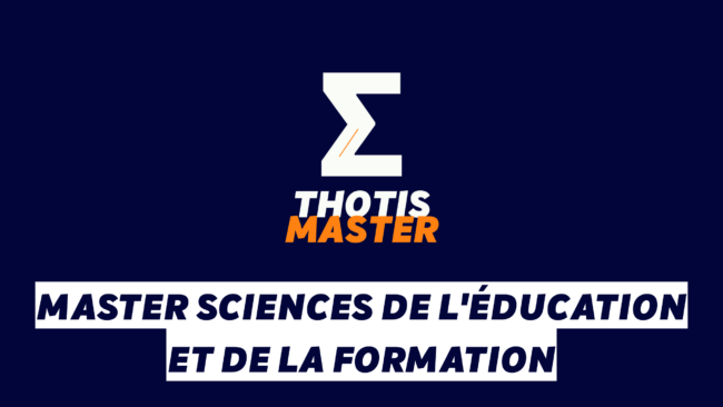 Master Sciences de l'éducation et de la formation