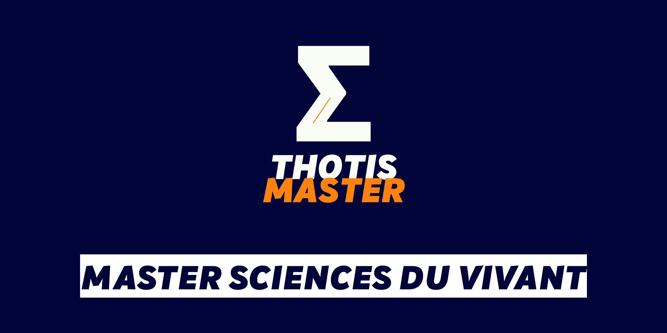 Master Sciences du vivant