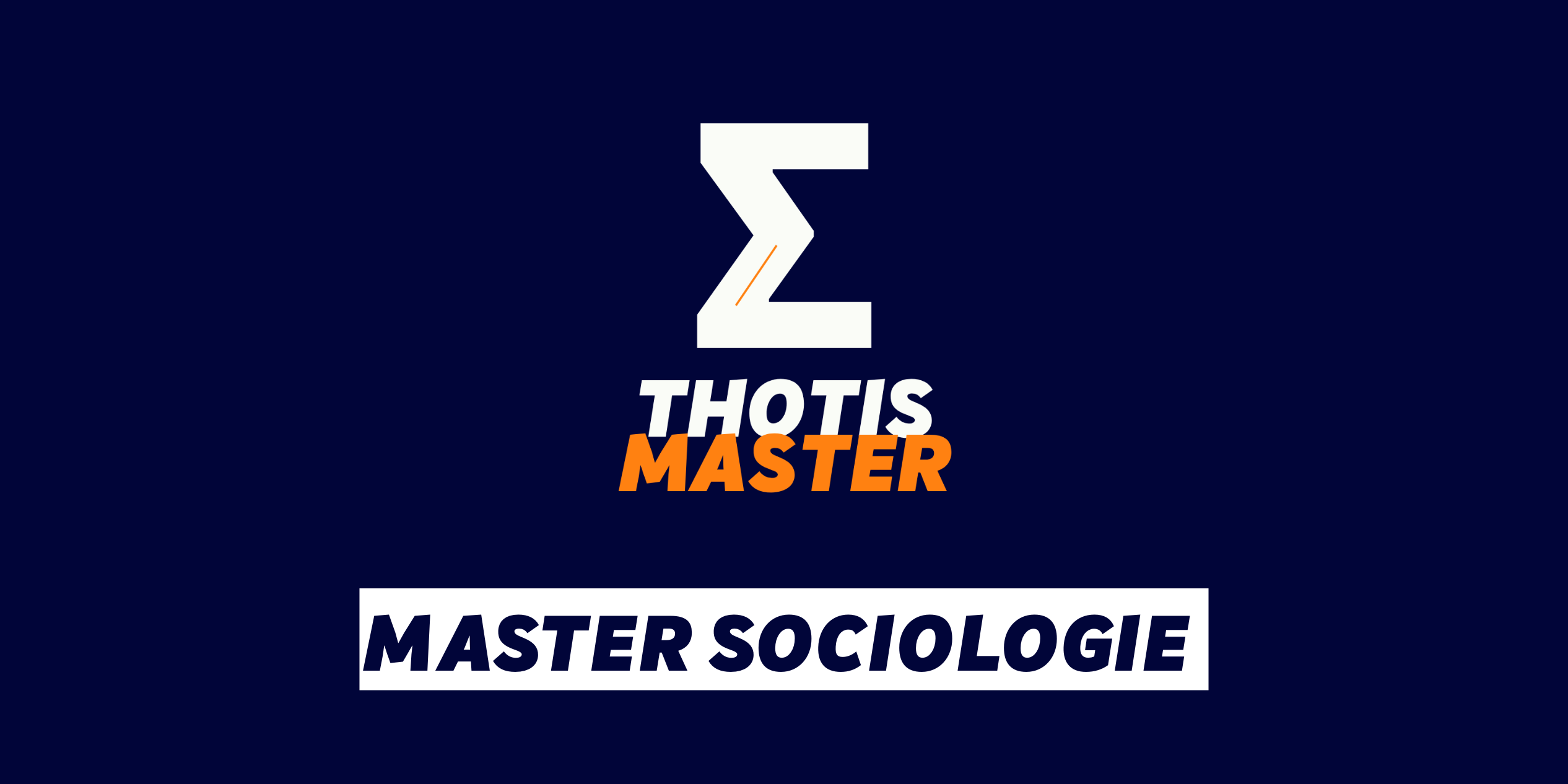 Master Sociologie
