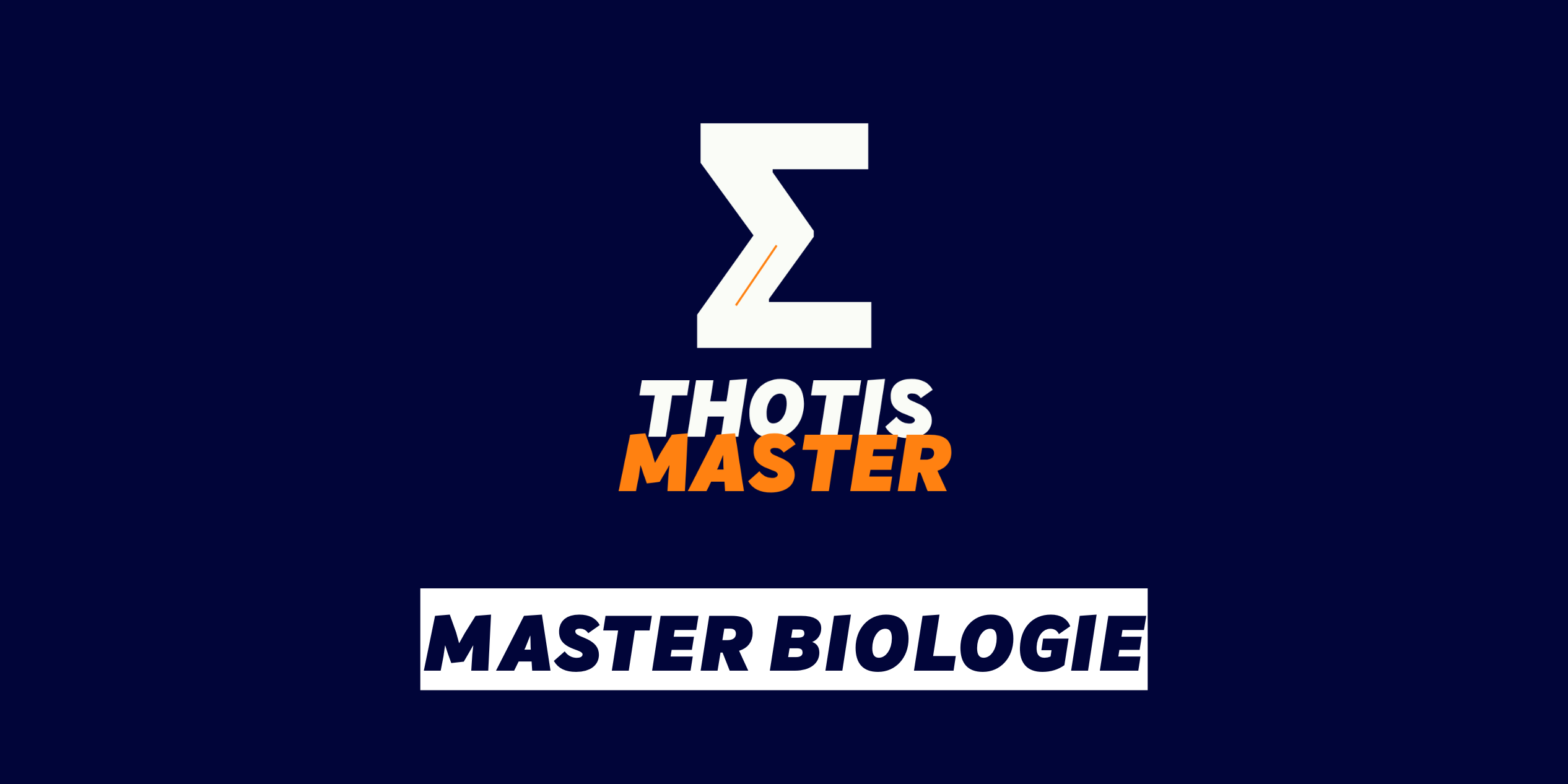 Master biologie